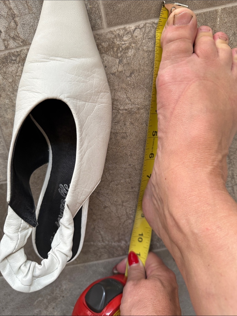 L'Intervalle White Leather Pointed Slingback wooden round heap size 36 (6)) - Picture 17 of 17